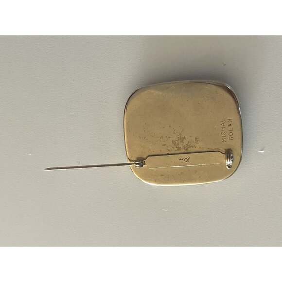 Vintage Signed Michal Golan Brooche Pendant - Picture 9 of 10